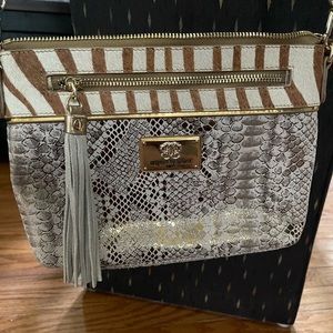 Gold brown and tan Sharif bag.